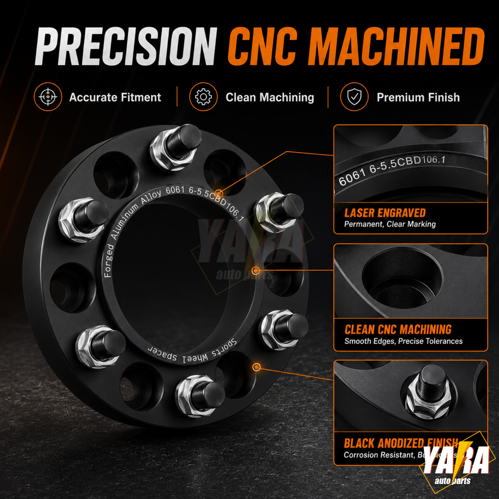 32mm Hub Centric Wheel Spacers 4PCS 6x139.7 106.1CB M12x1.5 for Toyota Hilux /Fortuner/Prado/FJ
