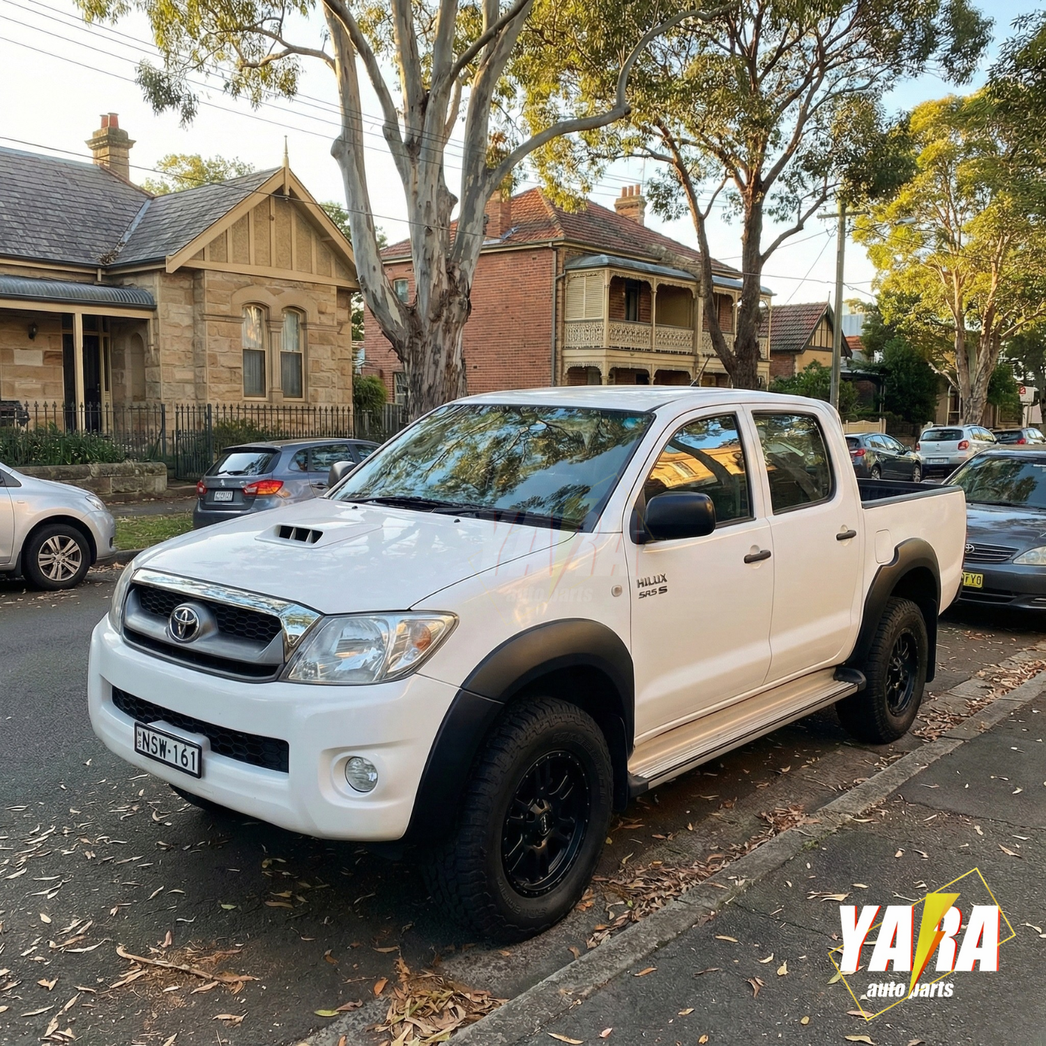 Matt black Fender Flares Suits for Hilux SR5 SR 2005-11 (Pre-Facelift) 6 inch front guard 4pcs