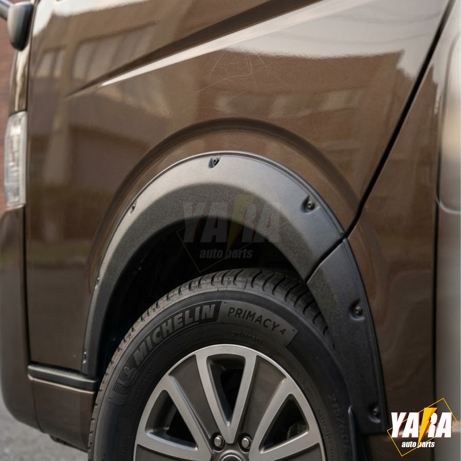 Pocket Style Matte Black Fender Flares for Toyota Hiace 2005–2017 | 6PCS Wheel Arch Kit