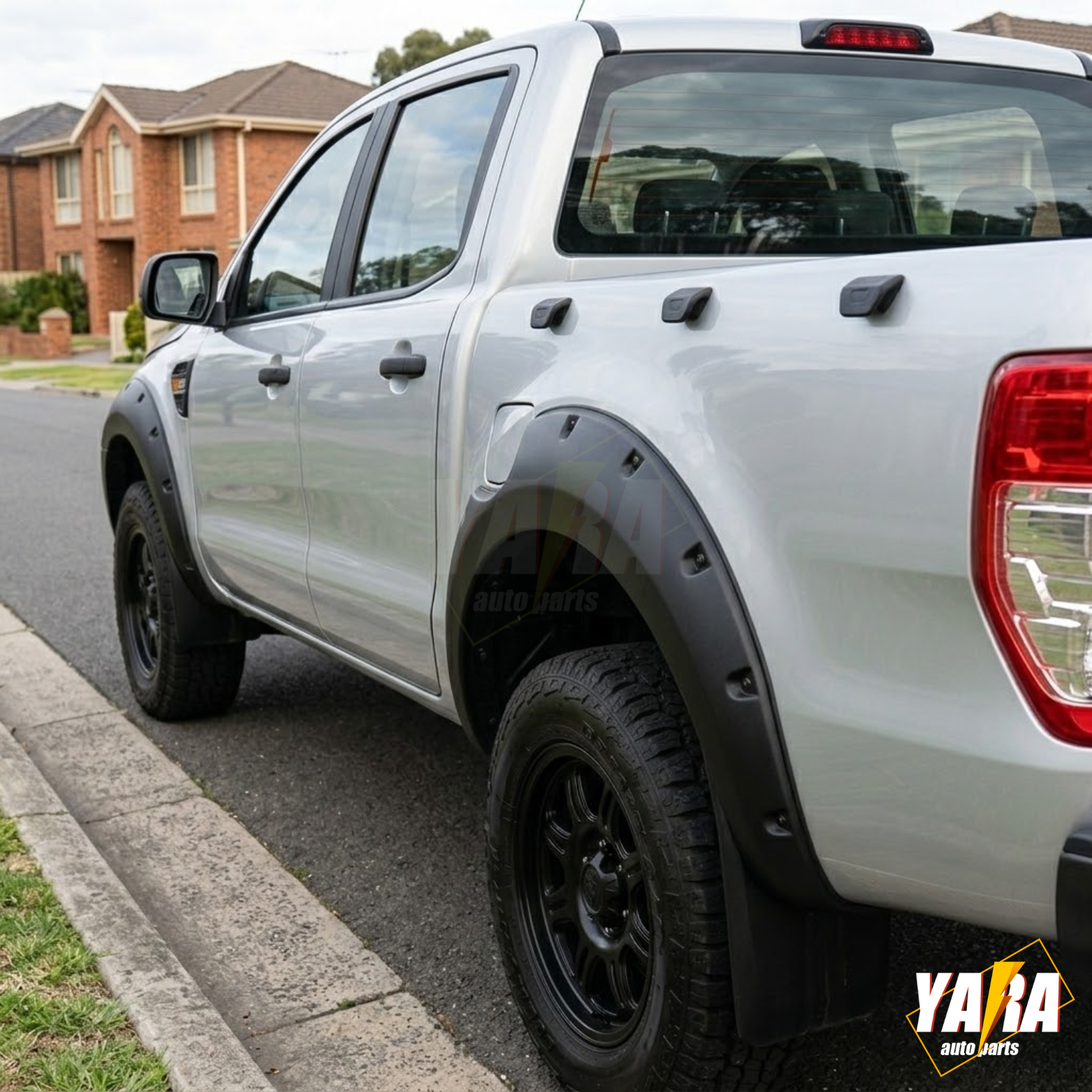 Pocket Style Matte Black Fender Flares for Ford Ranger PX1 XLT/XL 2012–2015 | 6PCS Guard Trim Kit