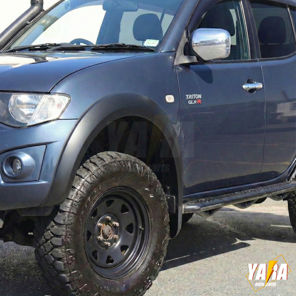 Matte Black Fender Flares for Mitsubishi Triton MN ML 2006–2015 | 4PCS Wheel Arch Guards