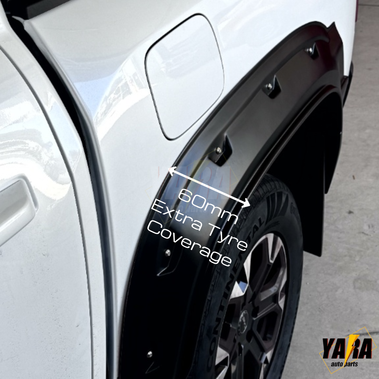 BYD Shark 6 Fender Flares 2024+ 60mm  Pocket Style Matte Black 6PCS