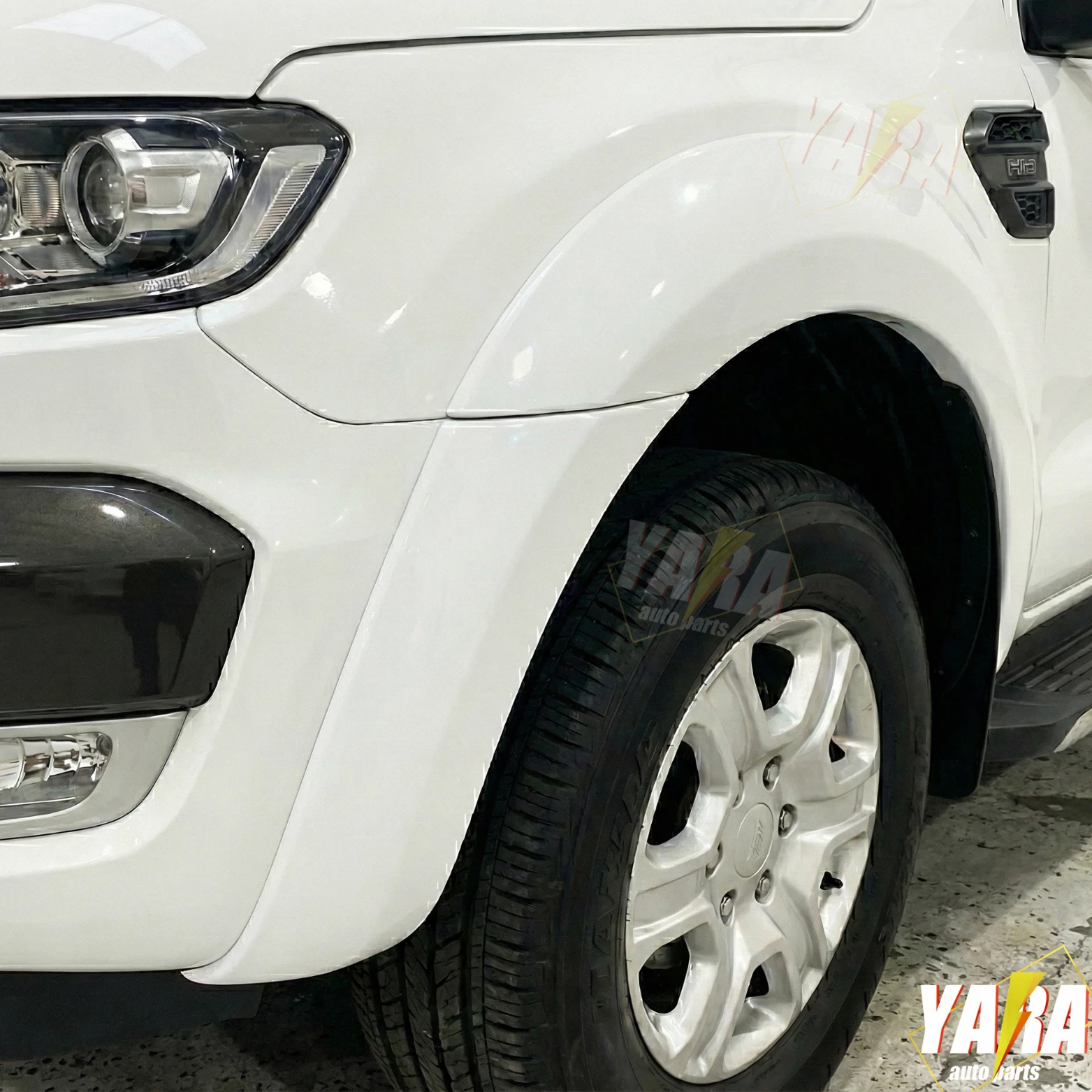 Gloss White Fender Flares for Ford Ranger PX2 MK2 Wildtrak 2015–2018 | Front Guard 4PCS 6-Inch