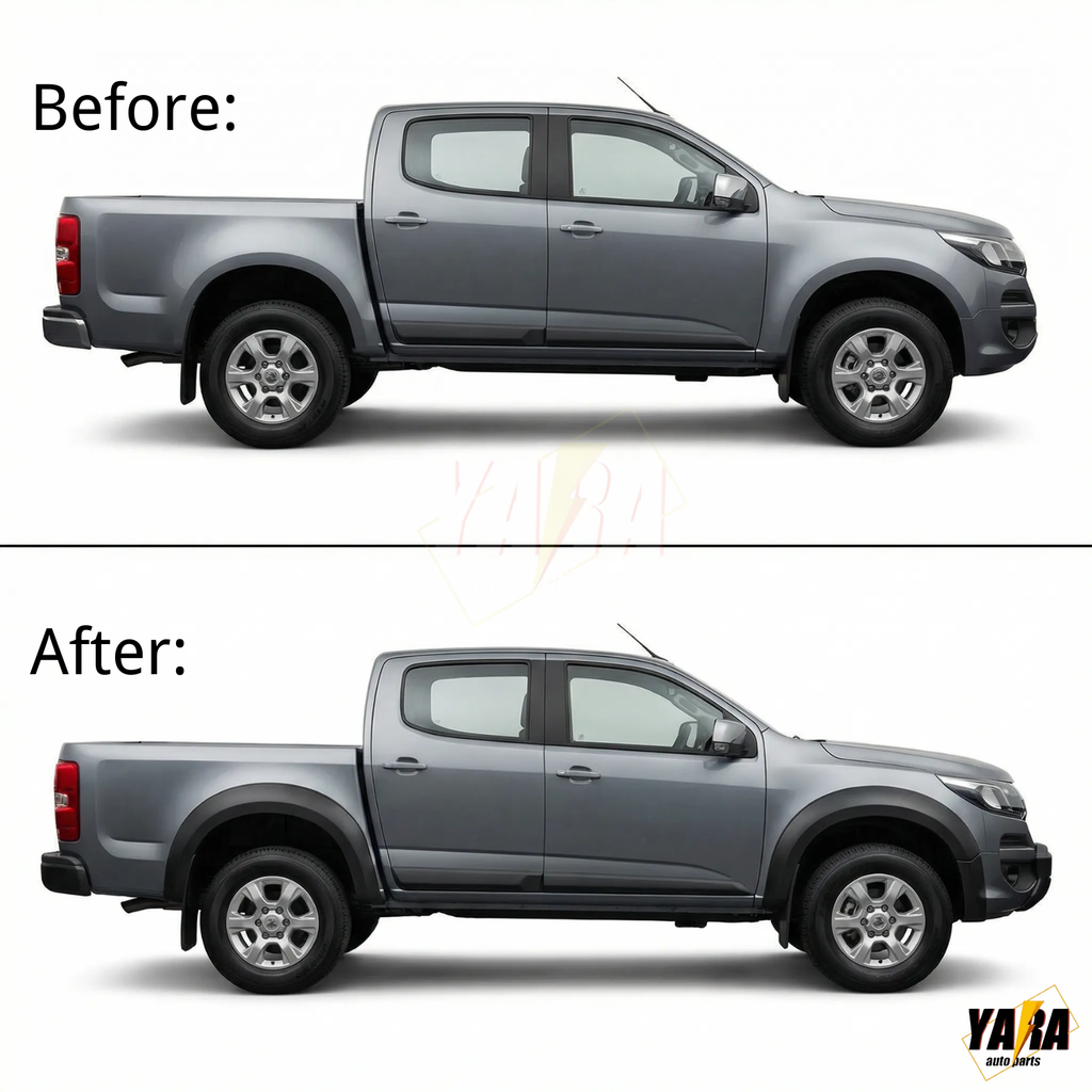 Slim Matte Black Fender Flares for Holden Colorado 2016–2022 | 6PCS Kit