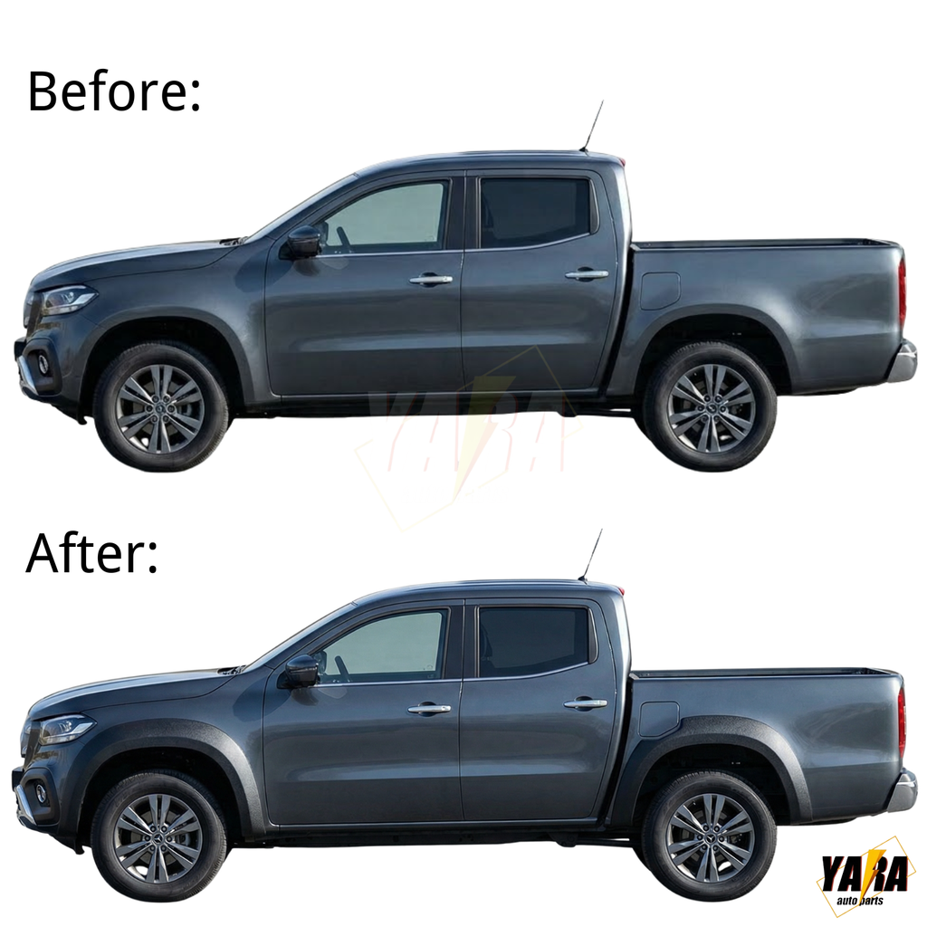 Matte Black Fender Flares for Mercedes X-Class 2017+ | 4PCS Kit