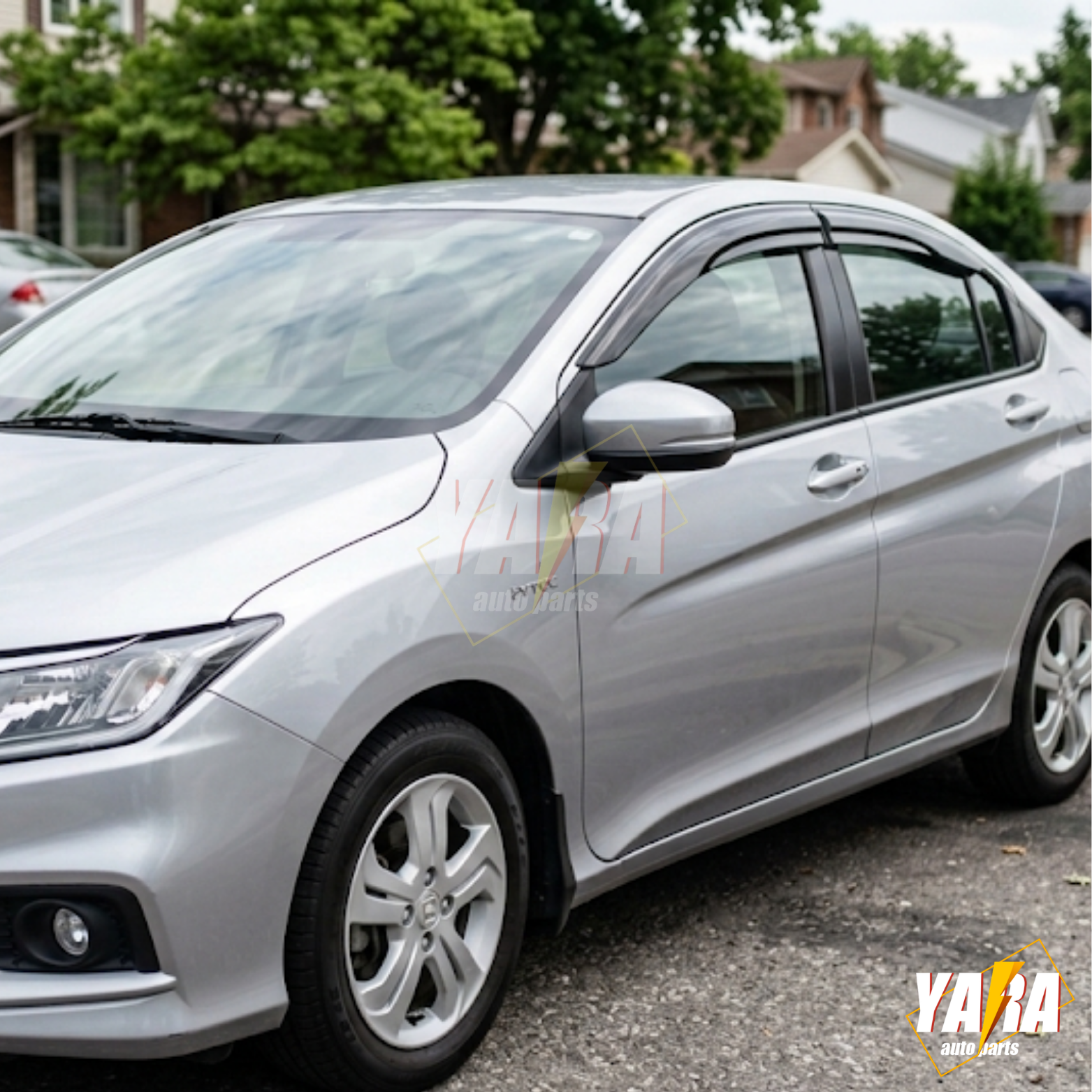 Mugen Style Weather Shields for Honda City GM6 GM9 2014–2018 | Tinted 4PCS