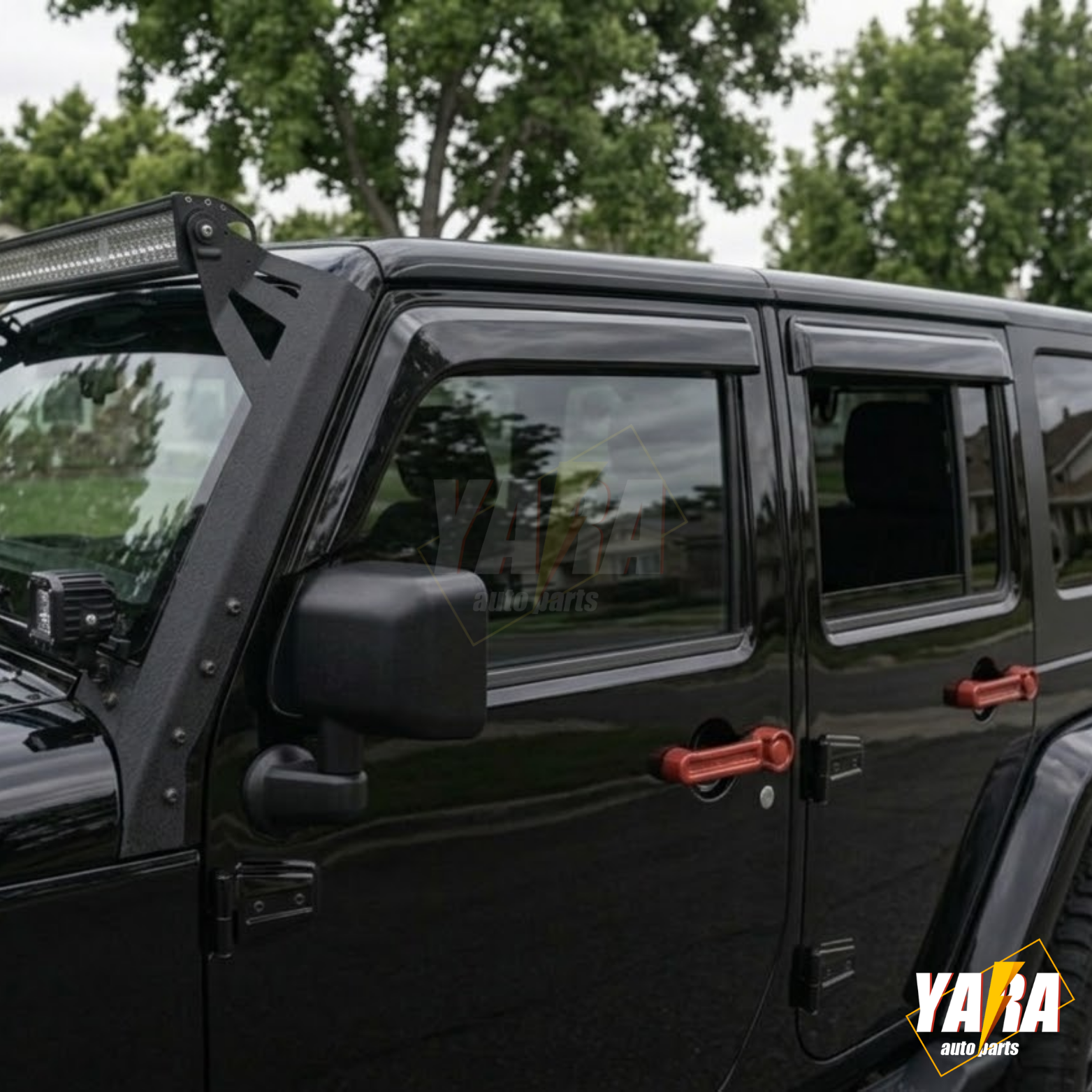 QUALITY Weather shields Weathershields Window Visors JEEP Wrangler JK 4DR 07-18