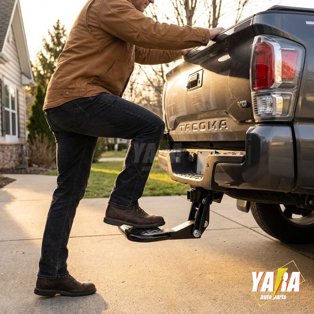 Heavy Duty Universal Retractable Tailgate Bed Step for Pickup Trucks & UTEs | 180kg Capacity