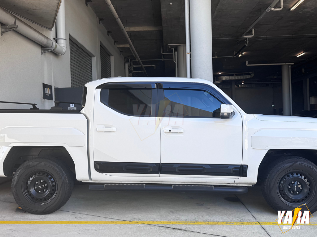 2x Premium Injection-Molded Side Door Cladding for Kia Tasman | Ultimate Body Armor (Matte Black)