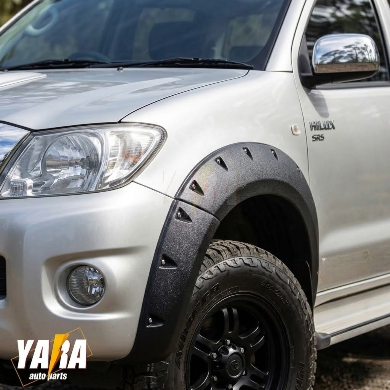 Pocket Fender Flares for Toyota Hilux SR SR5 2005–2011 Textured ABS 6PCS Matte Black