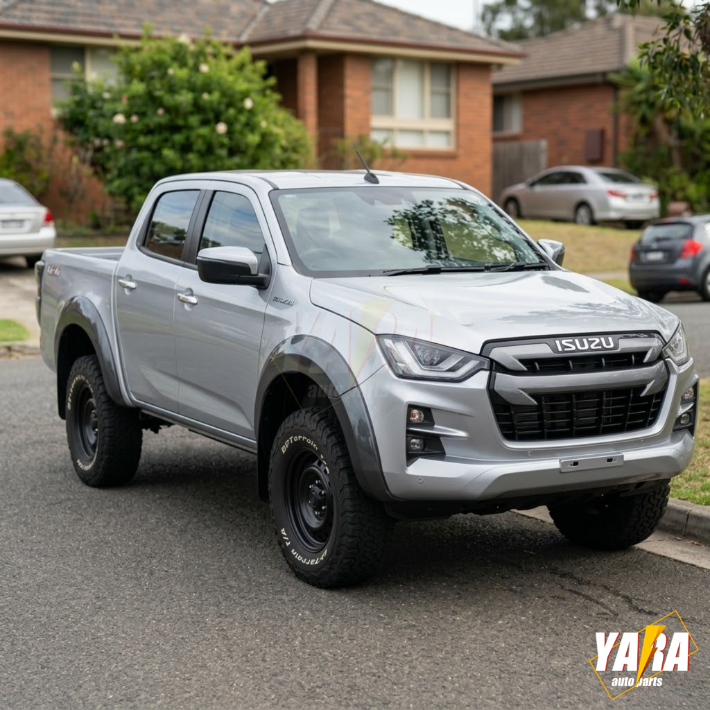 Gloss Grey Fender Flares Wheel Arch (6PCS) Suits for Isuzu D-Max Dual Cab 2020+ MY21-Onwards