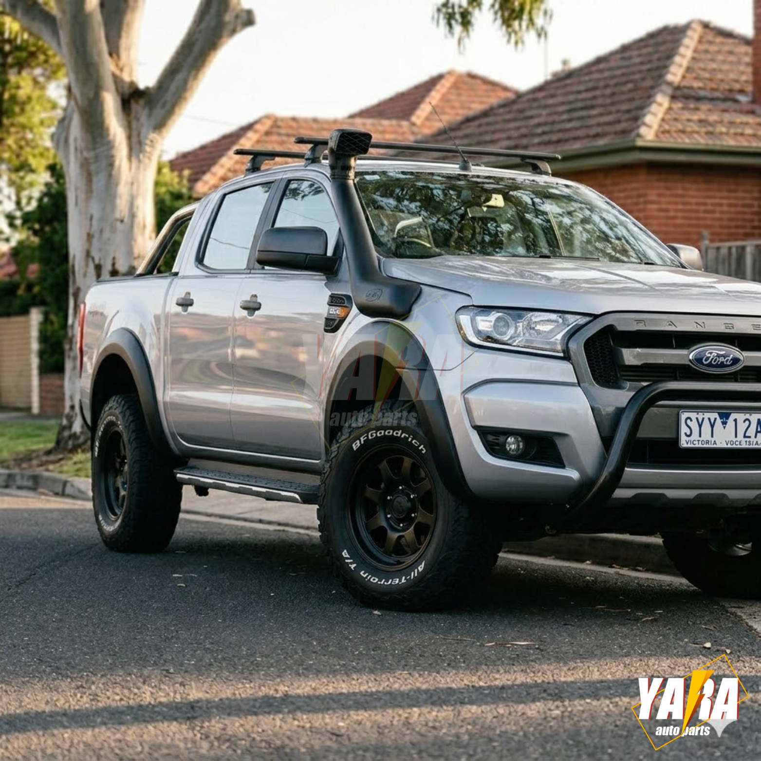 Slim Style Matte Black Fender Flares for Ford Ranger PX2 2012–2018 | 6PCS Guard Arch Kit
