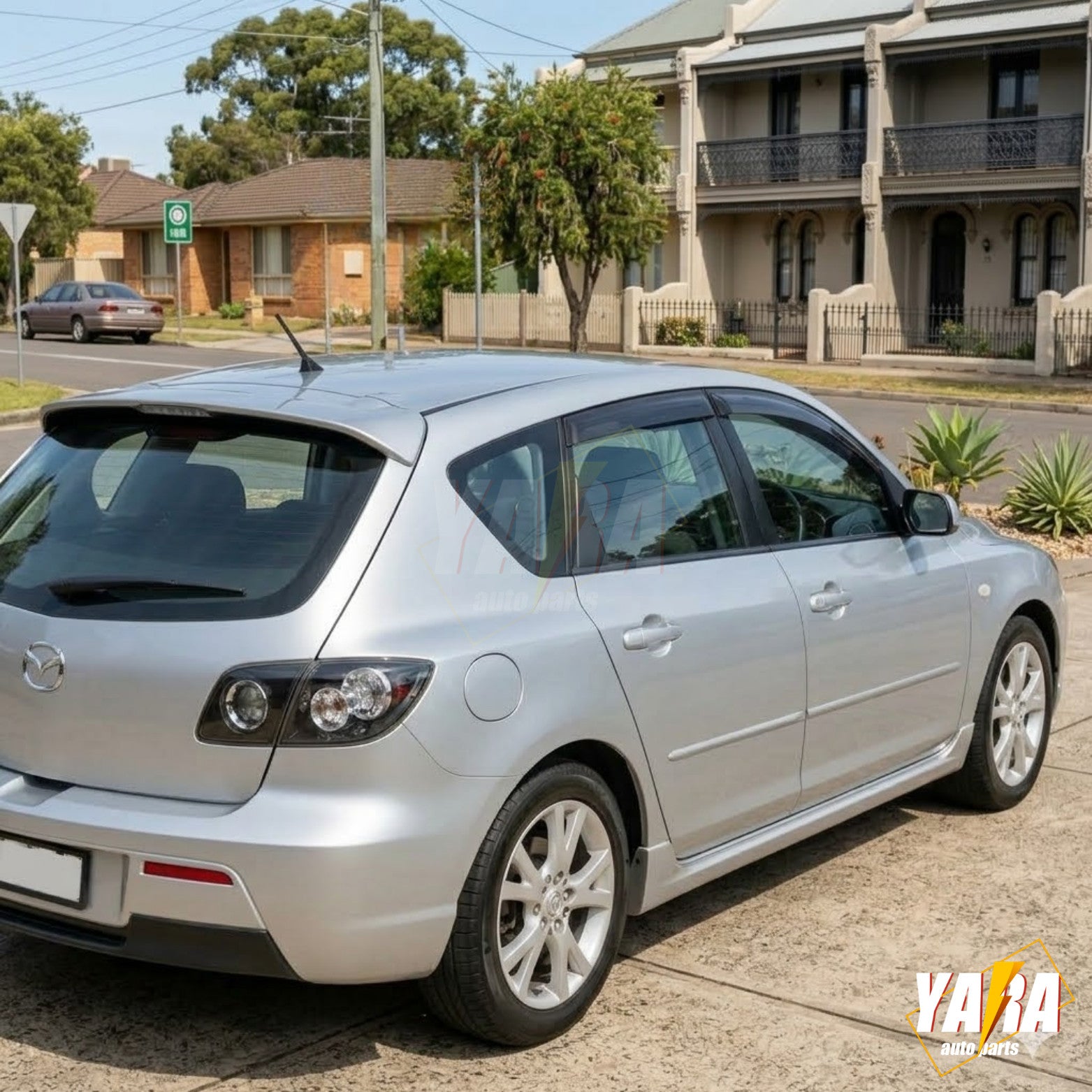 Weather shields Weathershields Window visors Suitable for Mazda3 hatchback 04-09