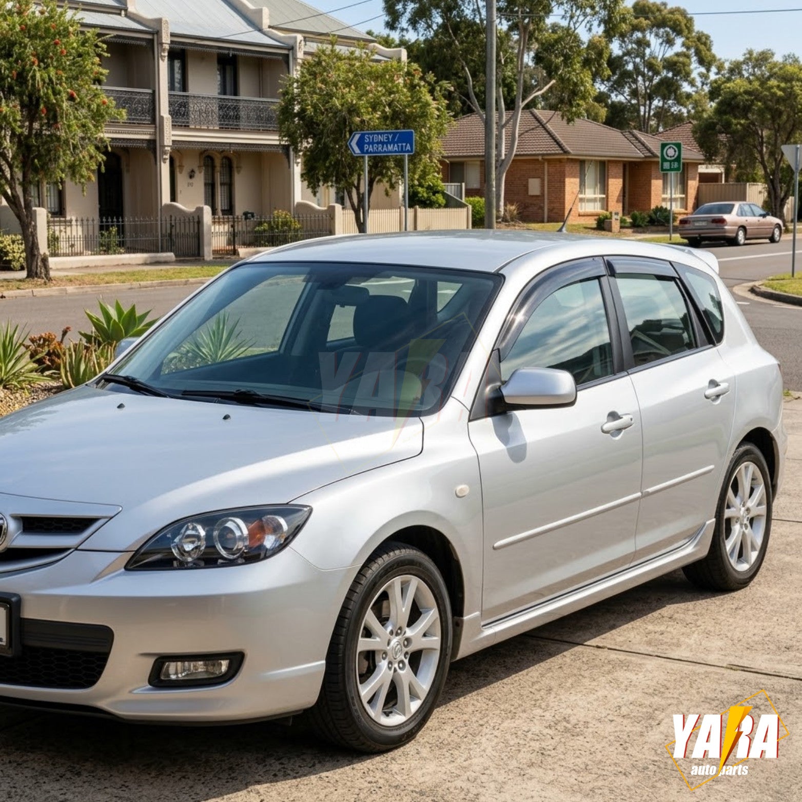 Weather shields Weathershields Window visors Suitable for Mazda3 hatchback 04-09