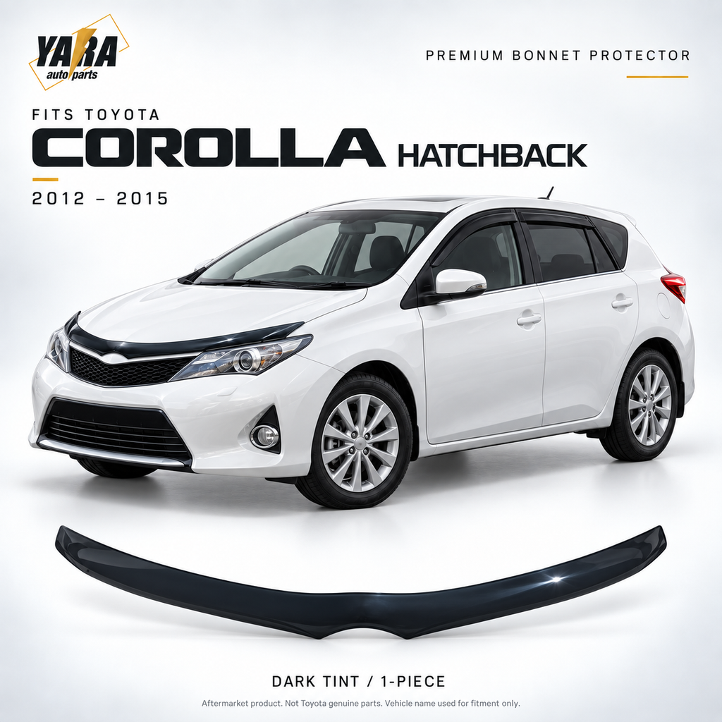 Tinted Bonnet Protector for Toyota Corolla Hatchback 2012–2015 | Hood Guard Shield