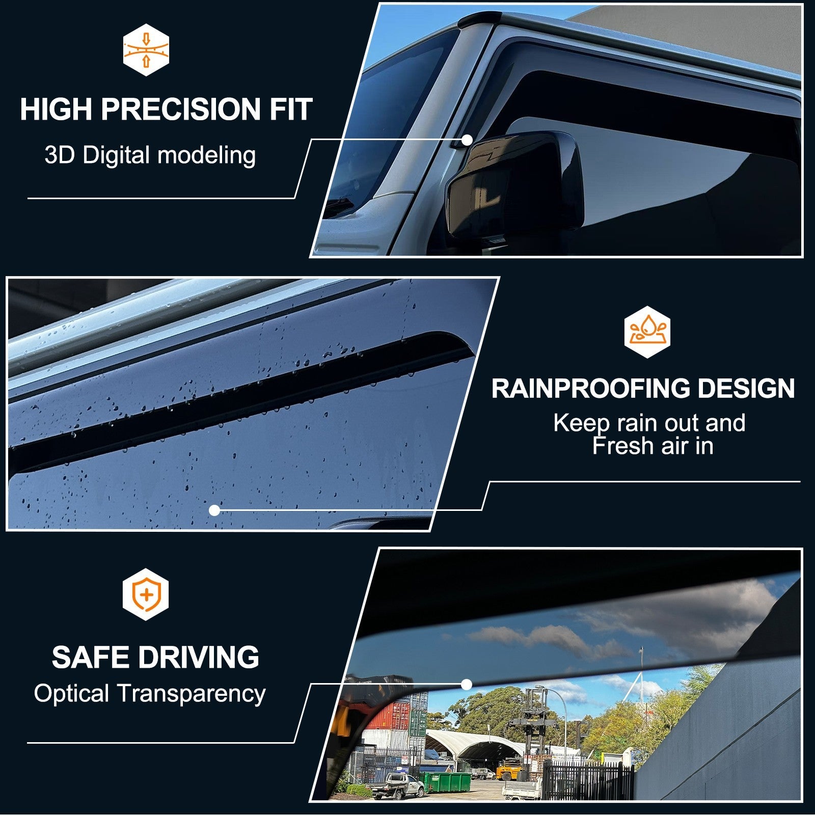 Luxury  Weather shields weathershields for Yaris Hatchback 2020+  4pcs