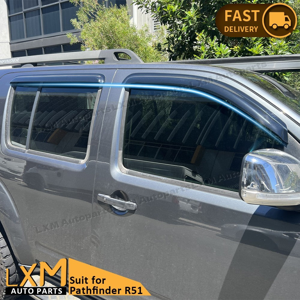 Luxury Weather Shields Window Visors for Nissan Pathfinder R51 2005–2013 4PCS