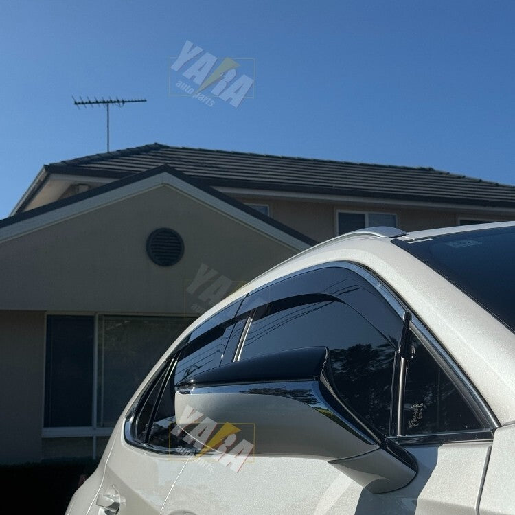 Weather Shields with Stainless Steel Suitable for Lexus UX 2019-On tinted 4pcs