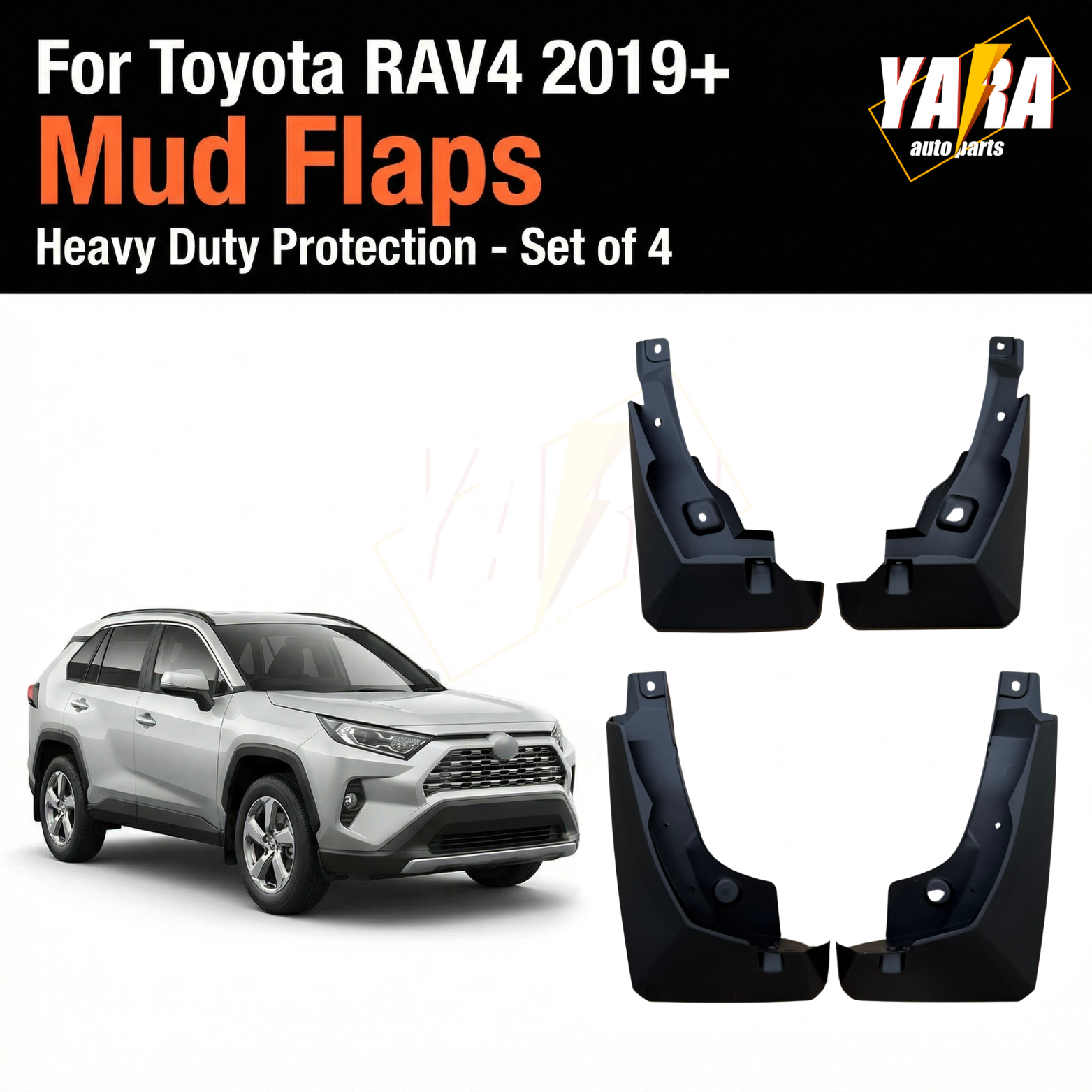 For Toyota RAV4 2019-2025 Mud Flaps Front & Rear Molded Splash Guards