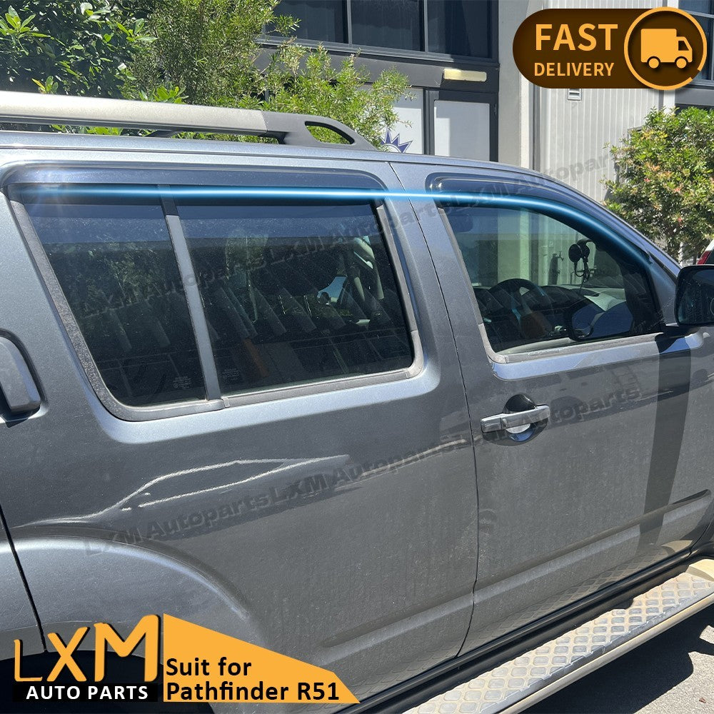 Luxury Weather Shields Window Visors for Nissan Pathfinder R51 2005–2013 4PCS