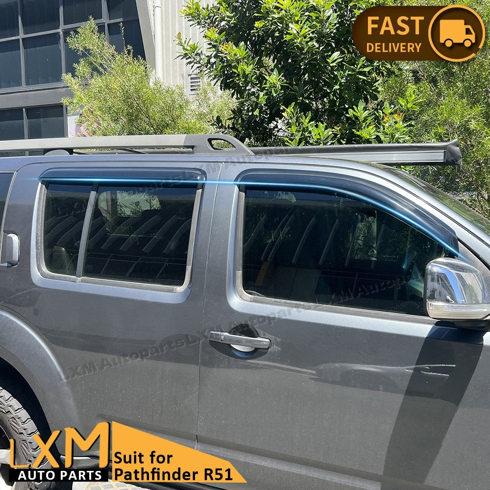 Luxury Weather Shields Window Visors for Nissan Pathfinder R51 2005–2013 4PCS