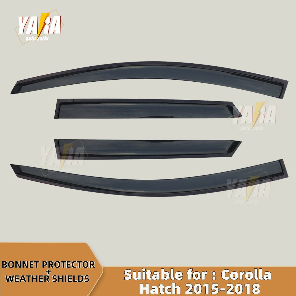 Bonnet Protector and Weathershields  suitable for Corolla Hatch 2015-2018