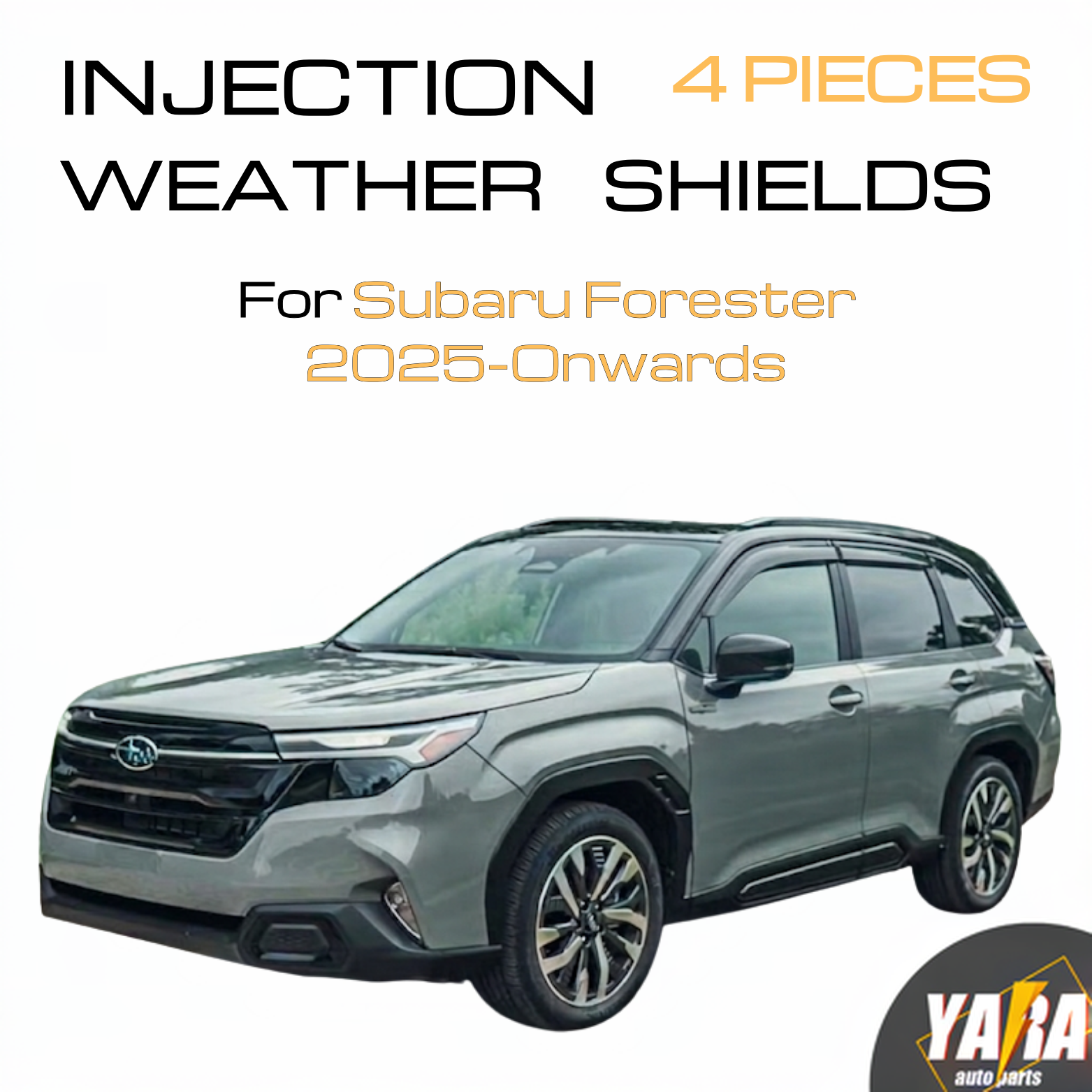 Premium Weather shields Weathershields for Subaru Forester 2025+ 4pcs Sun Visors