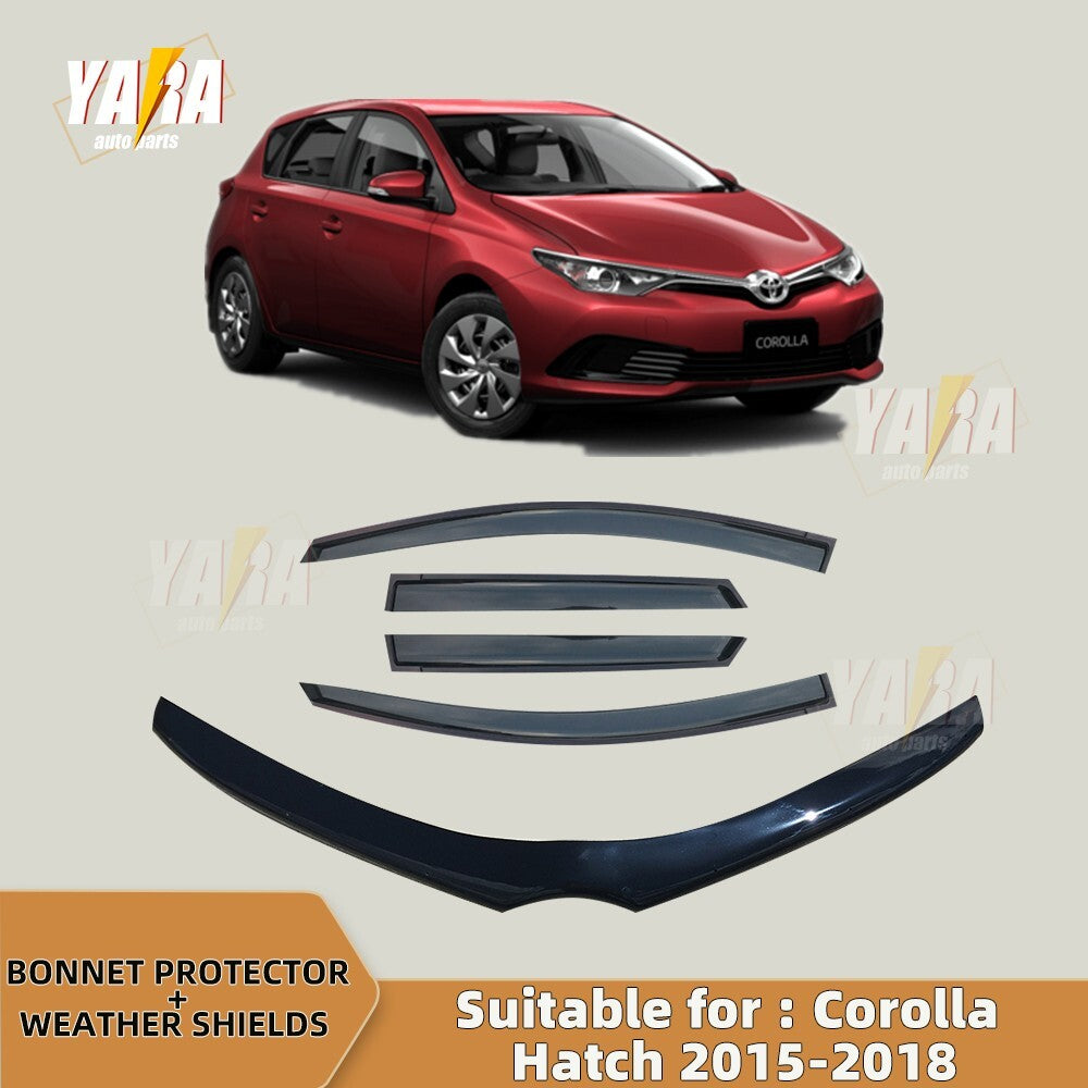 Bonnet Protector and Weathershields  suitable for Corolla Hatch 2015-2018