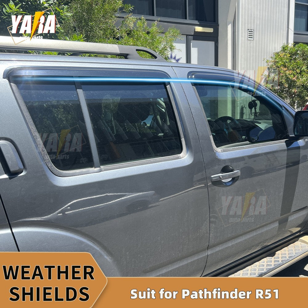 Luxury  Weather Shields Window Visors for Nissan Pathfinder R51 2005–2013 4PCS