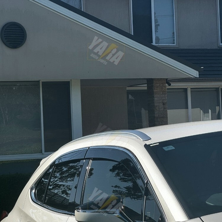 Weather Shields with Stainless Steel Suitable for Lexus UX 2019-On tinted 4pcs