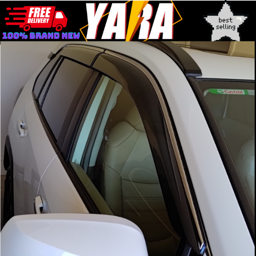 PREMIUM Weather Shields with Stainless Steel suitable for Rav4 2019-2022 tinted