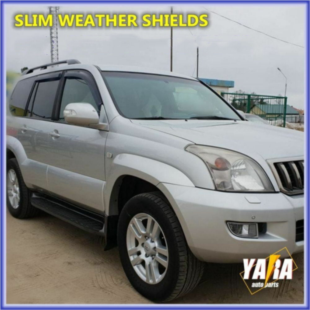 Slim Weather shields Weathershields  suitable for Prado FJ120 2003-2009 tinted