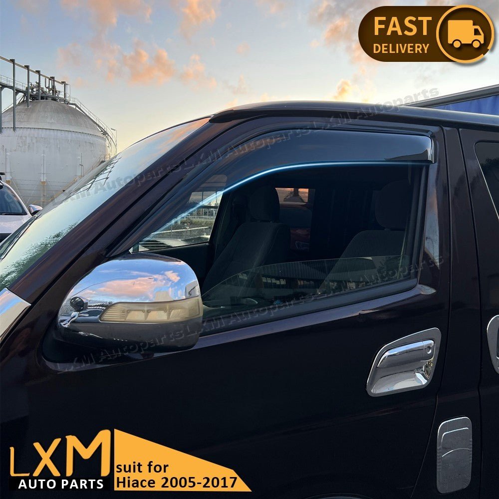 Weather Shields Window Visors for Toyota Hiace 2005–2017 – 2PCS Tinted Slimline