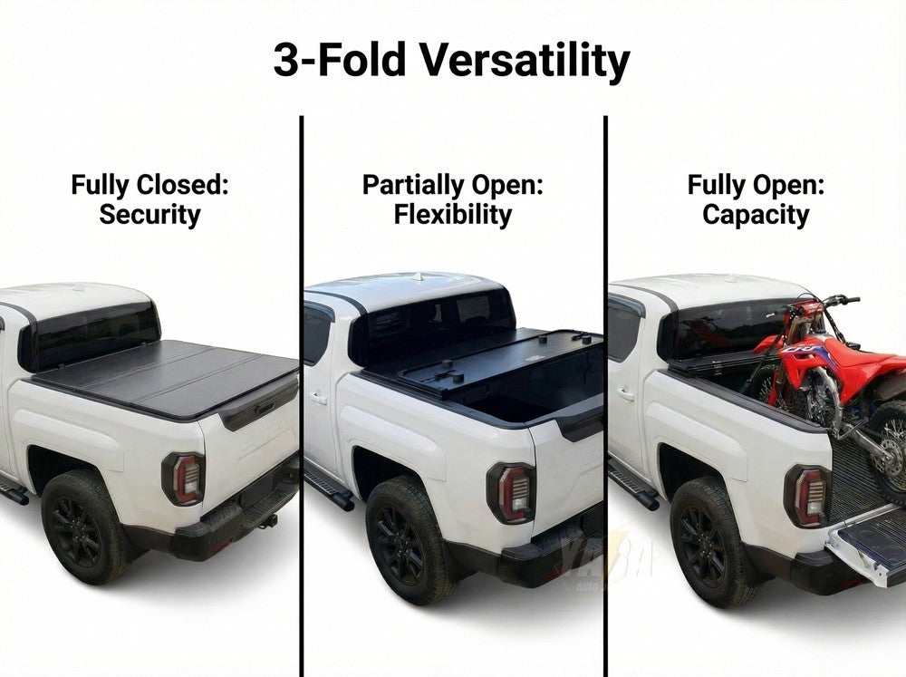 YARA Alloy Tri-Fold Hard Lid Tonneau Tub Cover for GWM Cannon 2020-2025