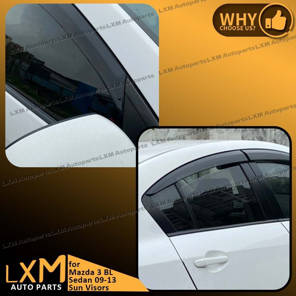 Luxury Weathershields Weather shields for Mazda 3 BL Sedan 09-13 Sun Visors