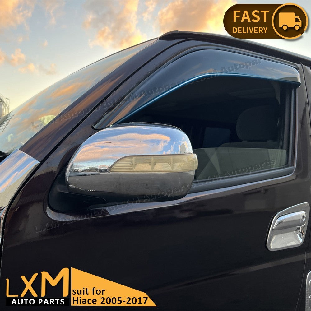 Weather Shields Window Visors for Toyota Hiace 2005–2017 – 2PCS Tinted Slimline