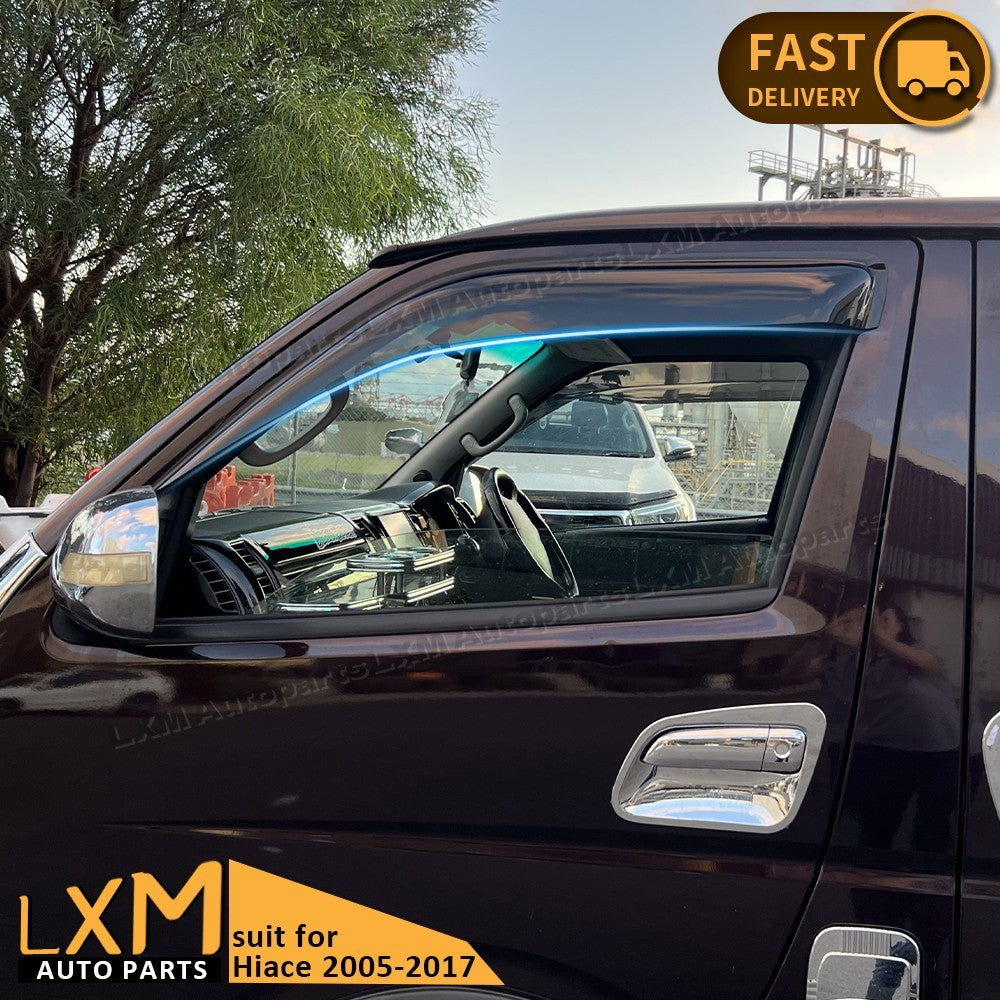 Weather Shields Window Visors for Toyota Hiace 2005–2017 – 2PCS Tinted Slimline