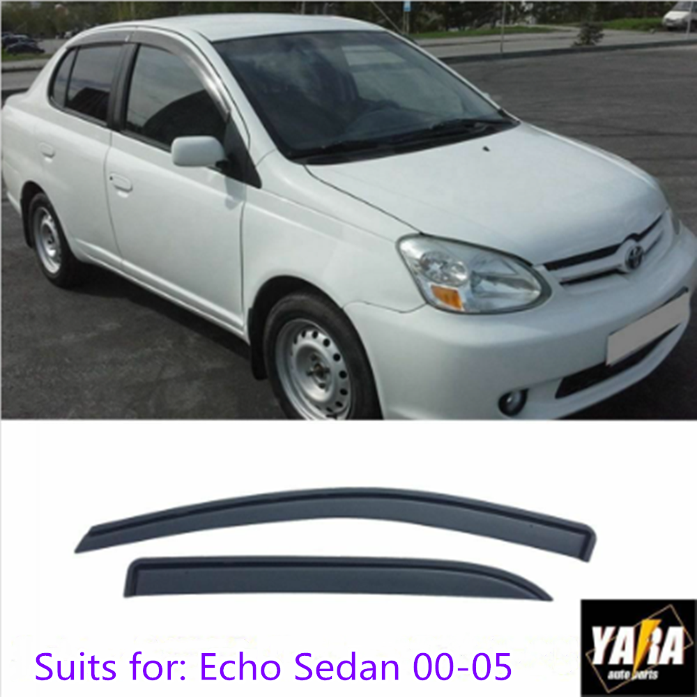 Quality Weather shields Window visor suits for Echo Sedan 2000-2005 Tinted 4pcs