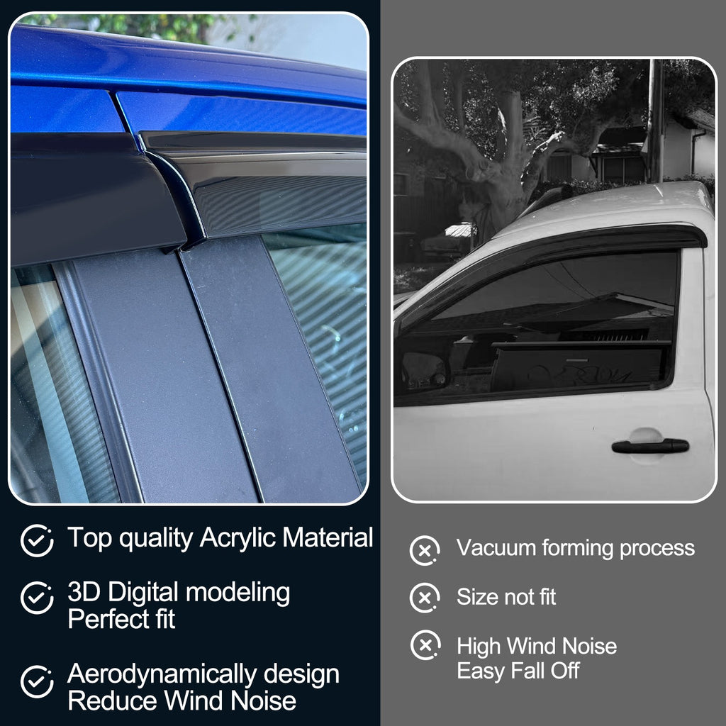 Premium weather shields suit for Toyota Hiace 2019+  H300 2pcs Window Visors