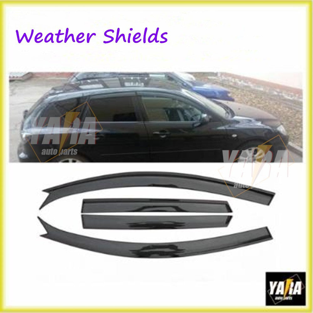 Weather shields Weathershields Window visors Suitable for Mazda3 hatchback 04-09