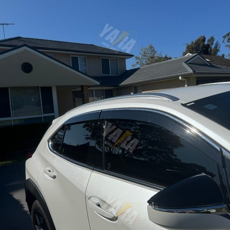 Weather Shields with Stainless Steel Suitable for Lexus UX 2019-On tinted 4pcs