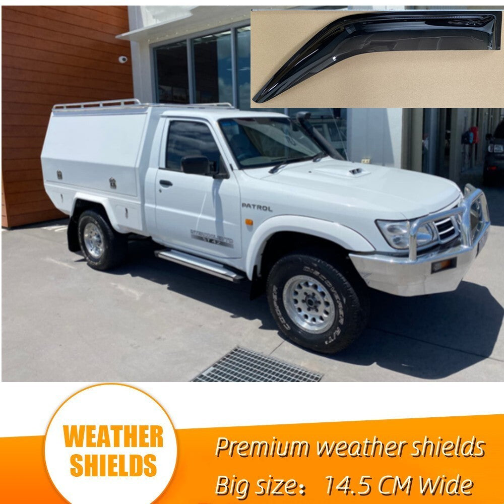 Suits for Patrol GU Y61 UTE 98-16 Weathershields Weather Shields tinted 2PCS