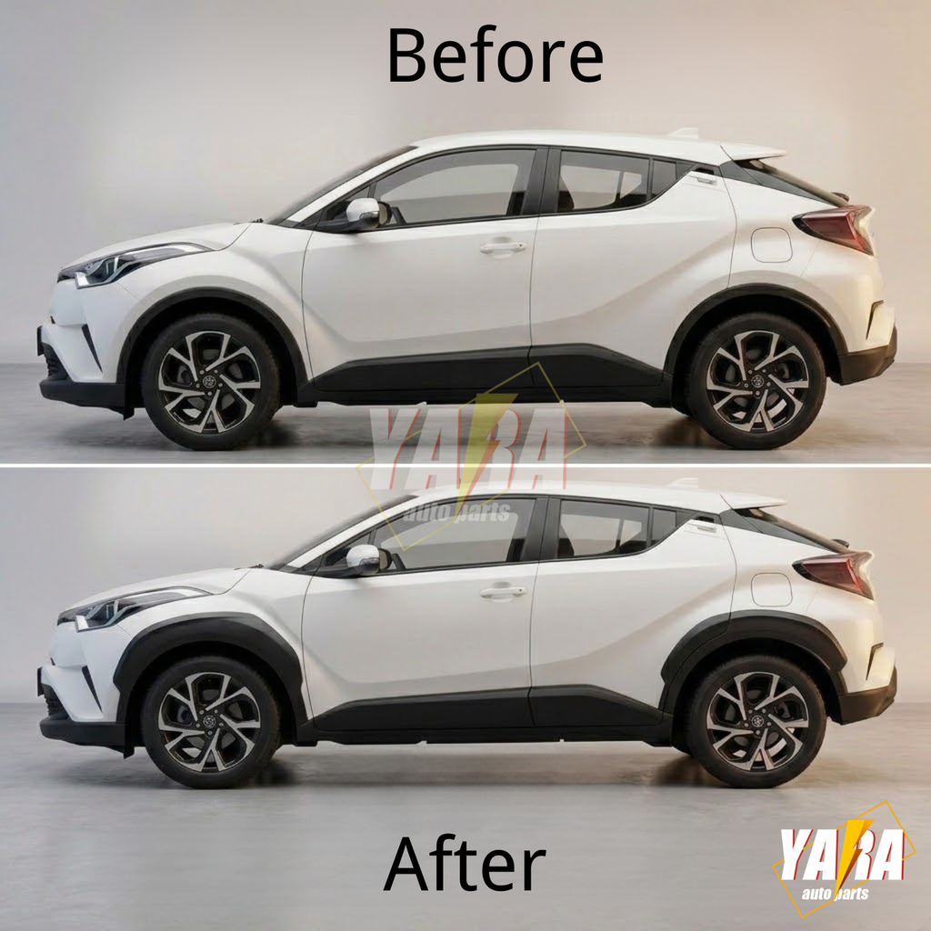 Injection Fender Flares Wheel Arch Matt Black 6PCS Fits Toyota C-HR CHR 2017-2023