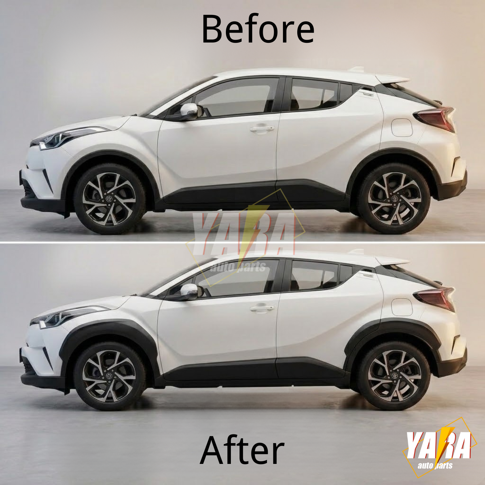 Injection Fender Flares Wheel Arch Matt Black 6PCS Fits Toyota C-HR CHR 2017-2023