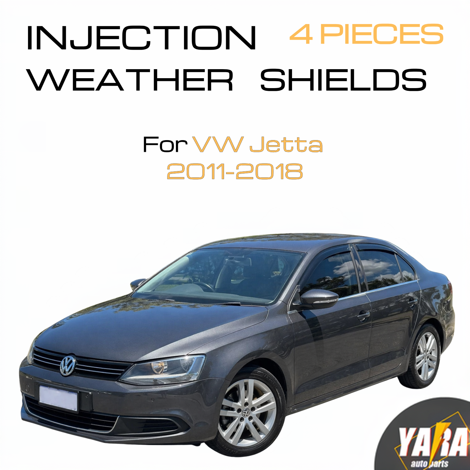 Premium Weather shields Weathershields Window Visors for VW Jetta 2011-2018