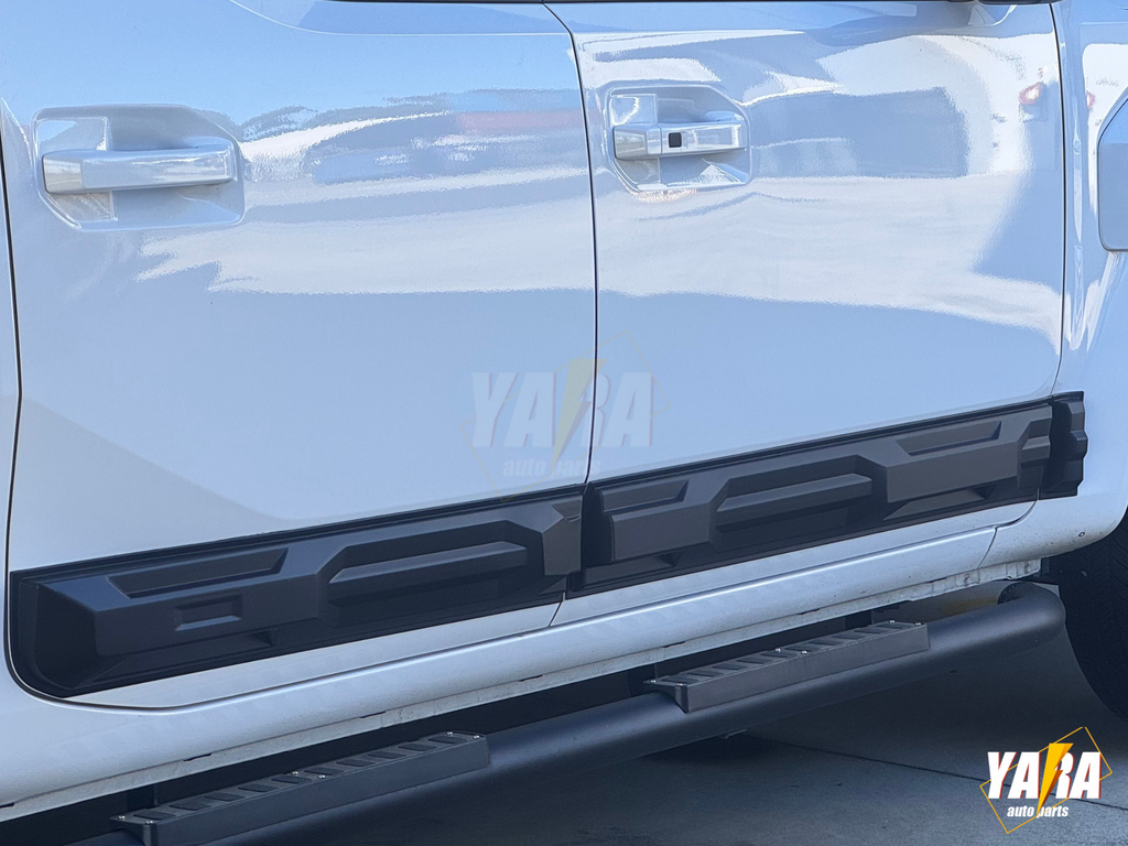 2x Premium Injection-Molded Side Door Cladding for Kia Tasman | Ultimate Body Armor (Matte Black)