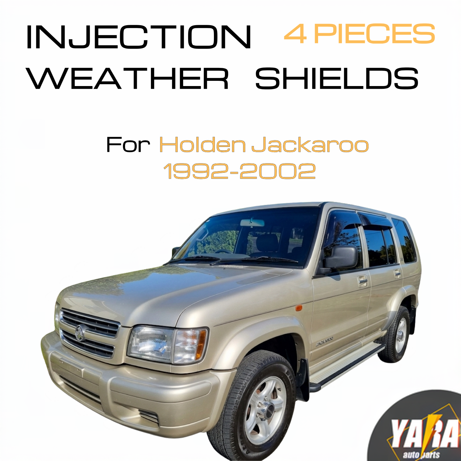Premium Weather Shields Window Visors for Holden Jackaroo UBS25 1992–2004 – Tinted 4PCS