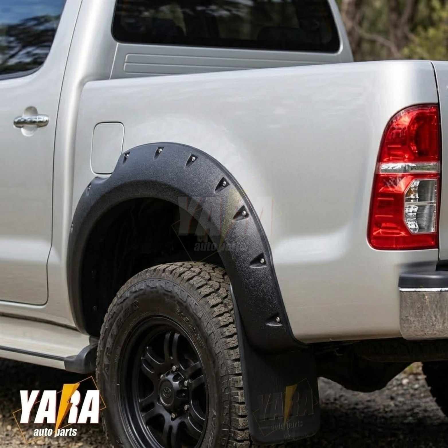 Pocket Fender Flares for Toyota Hilux SR SR5 2005–2011 Textured ABS 6PCS Matte Black