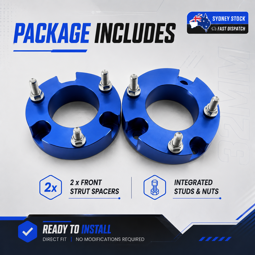 32mm Front Strut Spacer Lift Kit Pair for Ford Ranger PX1 PX2 2012–2018