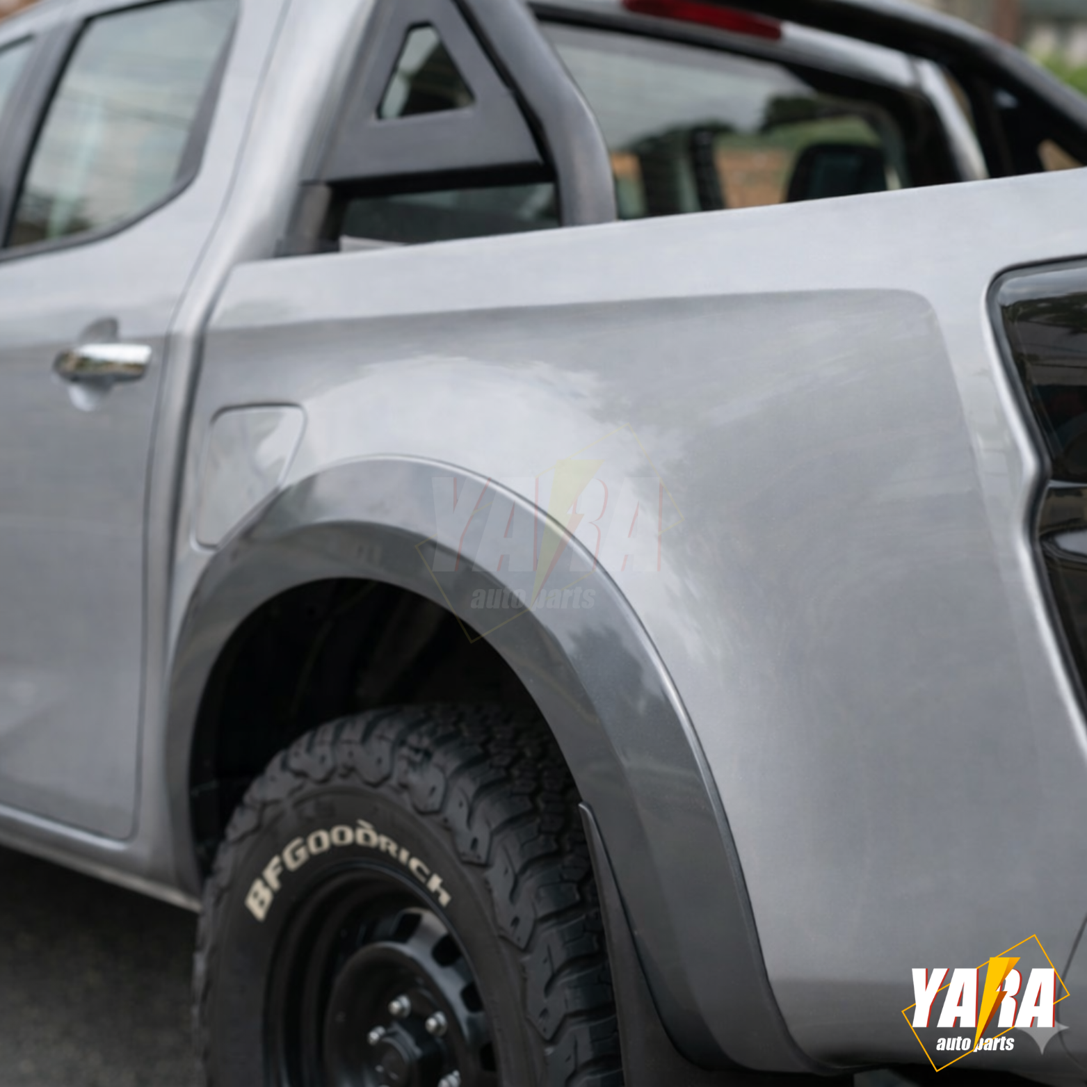 Gloss Grey Fender Flares Wheel Arch (6PCS) Suits for Isuzu D-Max Dual Cab 2020+ MY21-Onwards